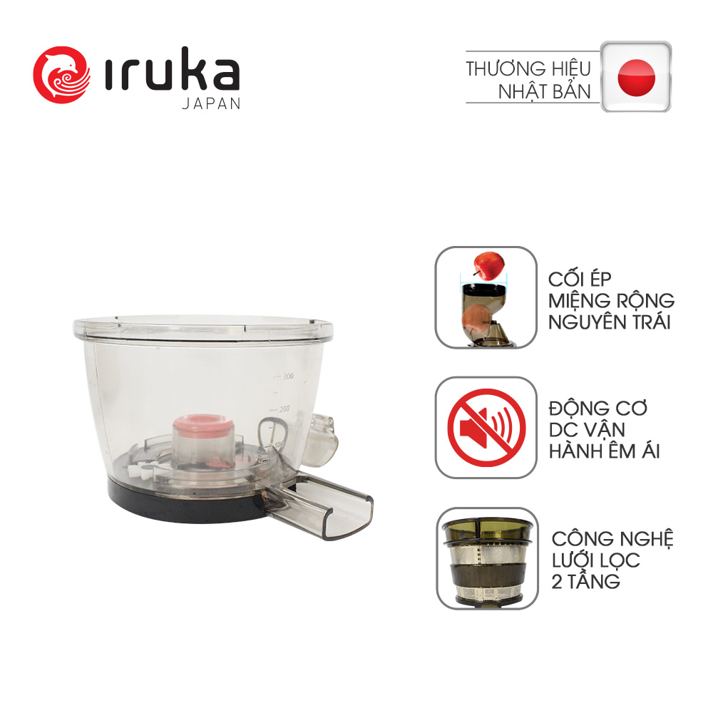 Máy Ép Trái Cây Tốc Độ Chậm Nguyên Trái Iruka I-52 - Hàng chính hãng