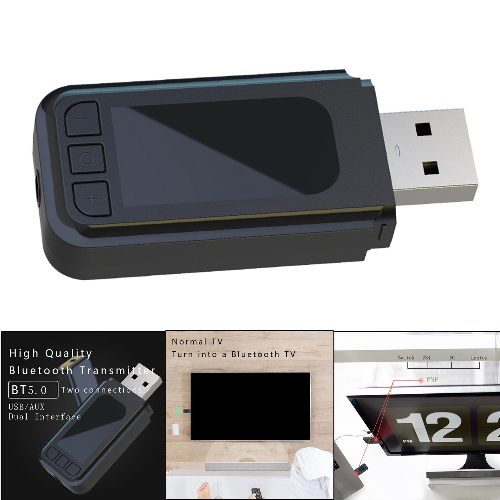 ATS2831 Bluetooth Adapter 5.0 AUX Dual-output 3.5mm Audio Plug And Play