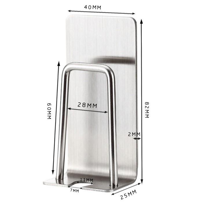 Kệ Inox 304 Để Bàn Chải Và Cốc Đánh Răng Dán Tường Cao Cấp