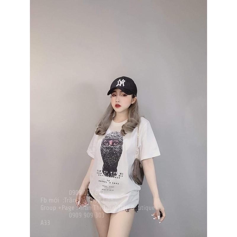 Áo thun form rộng mặt người