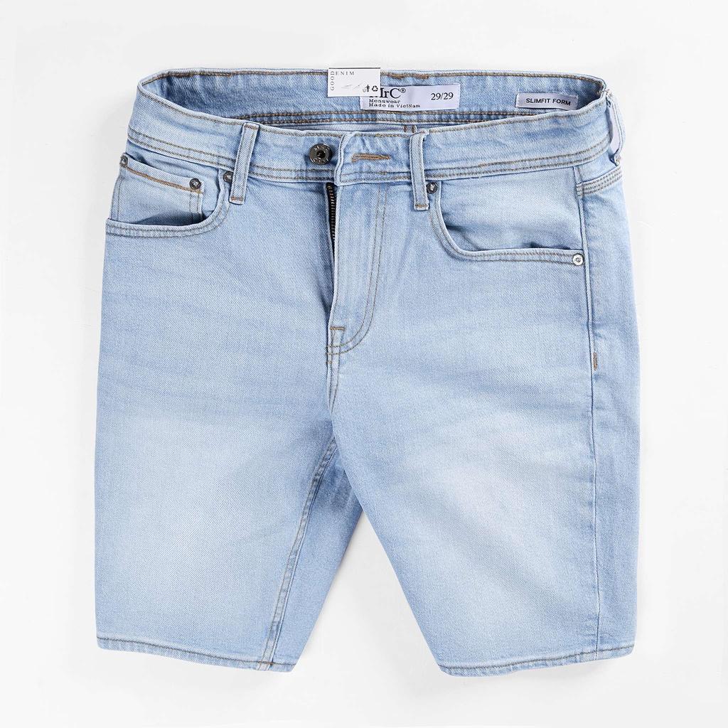 Quần short jean nam trơn MRC chất cotton cao cấp form ôm vừa vặn tôn dáng trẻ trung - MENFIT