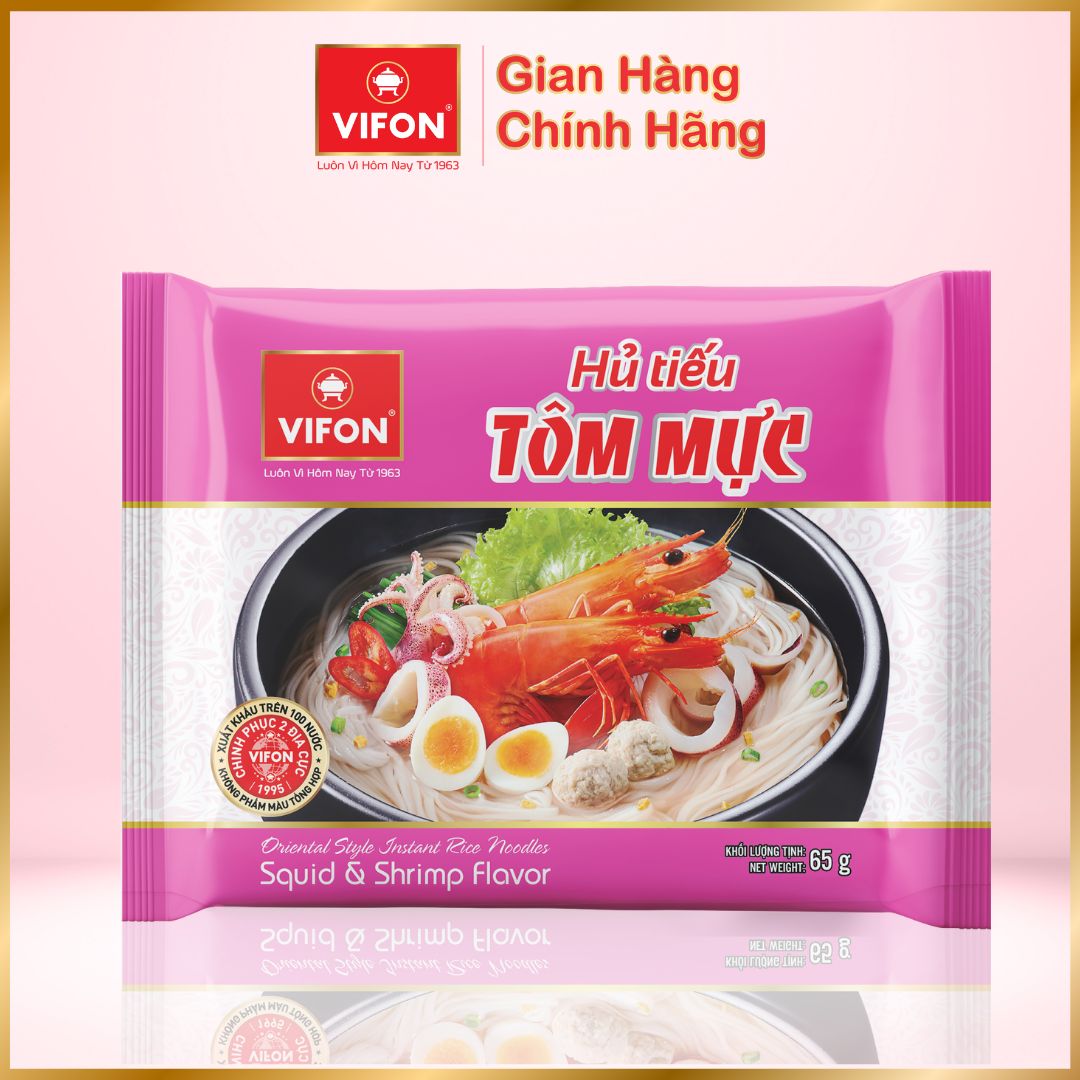 [Thùng 30 gói] Hủ Tiếu tôm mực VIFON 65gr/gói