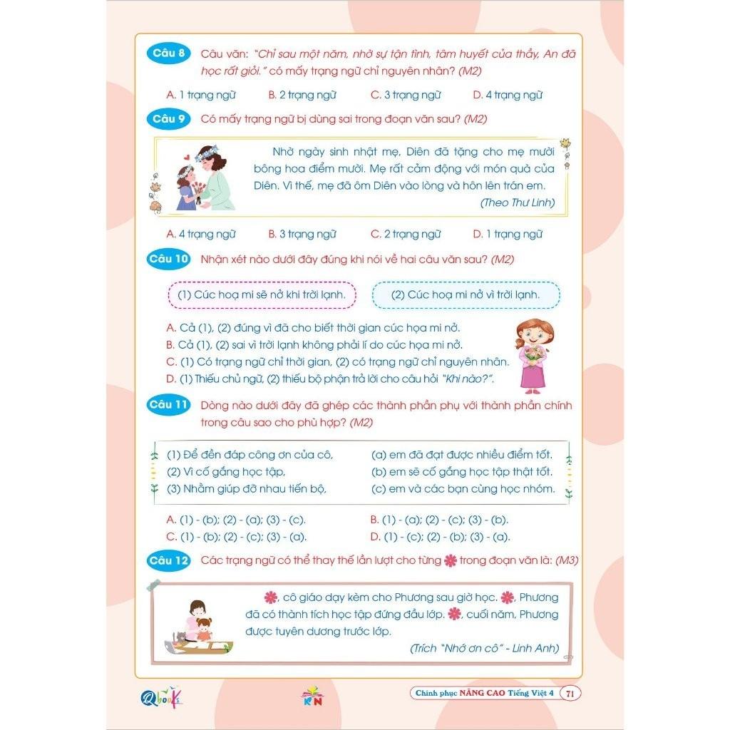 Sách Combo Chinh Phục Nâng Cao Toán Và Tiếng Việt Lớp 4 - Kết Nối Tri Thức Với Cuộc Sống - Cả Năm (2 Cuốn) - Bản Quyền