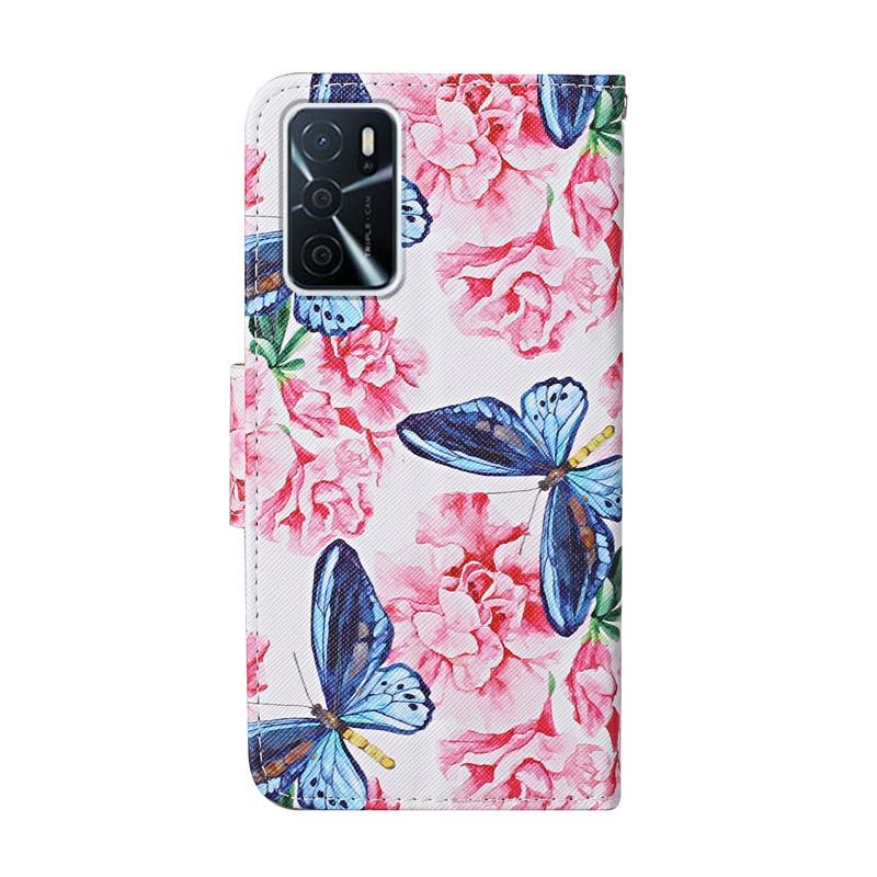 Ốp lưng da nắp gập in hình cho điện thoại Oppo A16