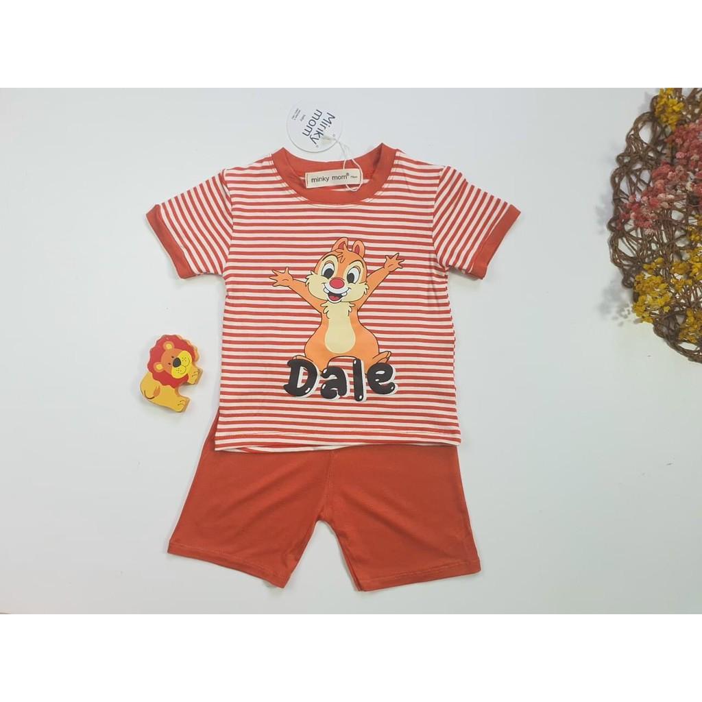 Đồ bộ côc tay cho bé tay ngắn thun lạnh in hoạt hình siêu cưng bộ trẻ em