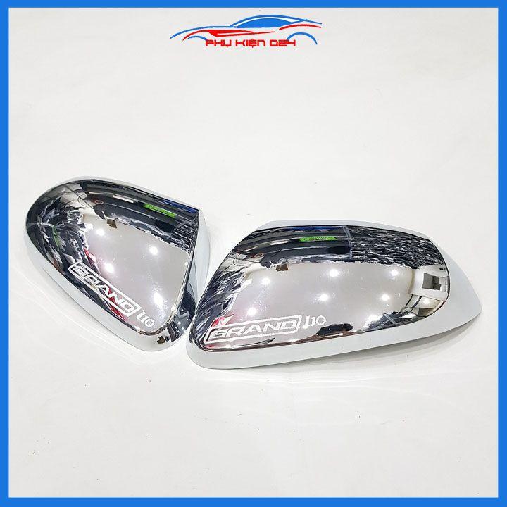 Ốp gương Grand I10 2014-2015-2016-2017-2018-2019-2020 mạ crom bảo vệ chống trầy trang trí làm đẹp xe