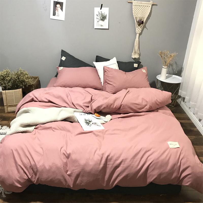 Bộ Chăn Chần Ga Gối Cotton Tici LIDACO - Hồng Cam