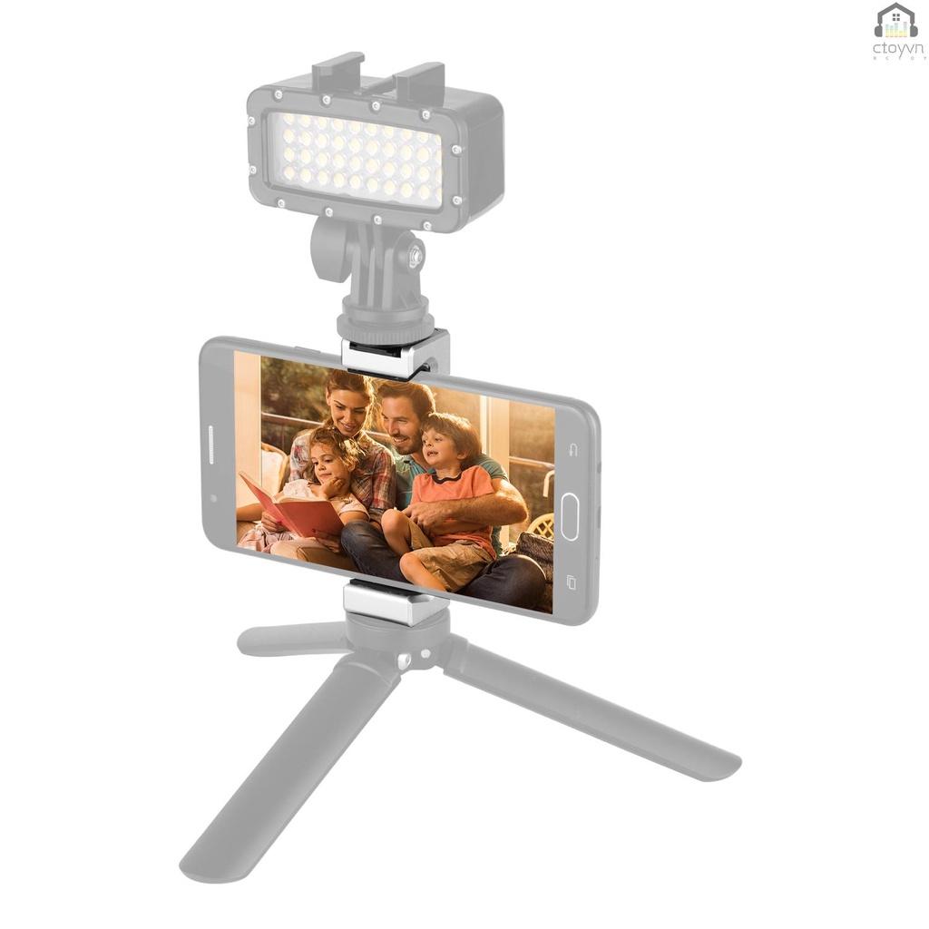Giá đỡ kẹp điện thoại bằng hợp kim nhôm 1/4 Inch có lỗ vít tương thích với iPhone 11/X/8/7/7 Plus Xiaomi