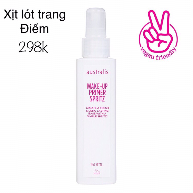 Xịt Khoáng Trang Điểm Dưỡng Ẩm Makeup Primer Spritz Australis Úc 150ml