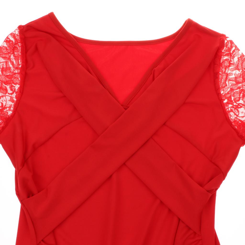 Ballroom Flamenco Latin Dance Blouse Square Dance V Neck Lace Sleeve Tops Women Dancewear Costumes