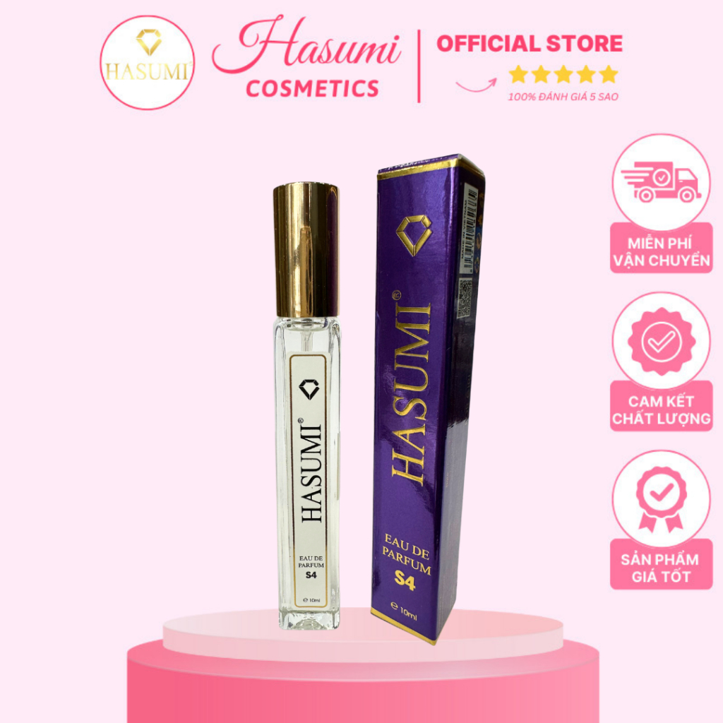 Nước Hoa HASUMI EAU DE PARFUM S4 10ml - Hương Thơm Nhẹ Nhàng Mang Vẻ Tinh Tế Và Sang Trọng