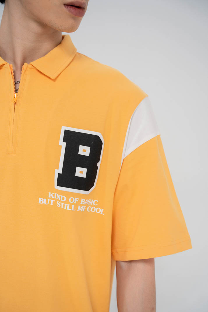 Áo Polo Nam BOO Dáng Oversize Phối Can Vai MF COOl