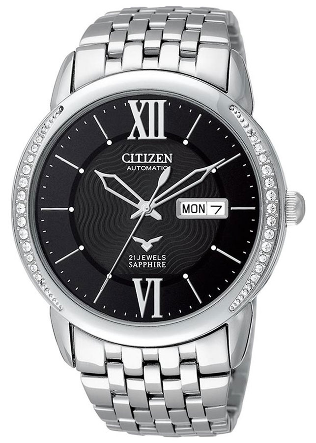 Đồng Hồ Nam Citizen Dây Thép Không Gỉ NH8270-56E - Mặt Đen (Sapphire)