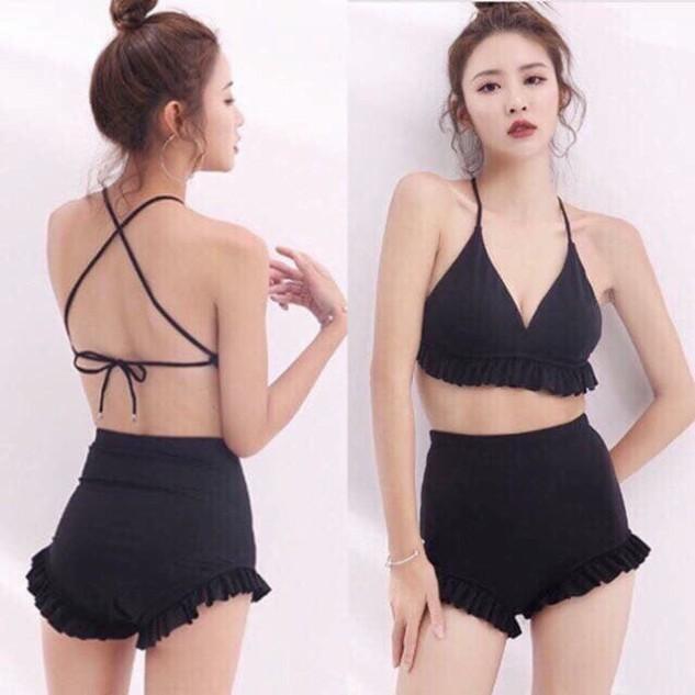 Bikini hai mảnh sexy mặc đi biển màu đen ( Đảm bảo như hình)