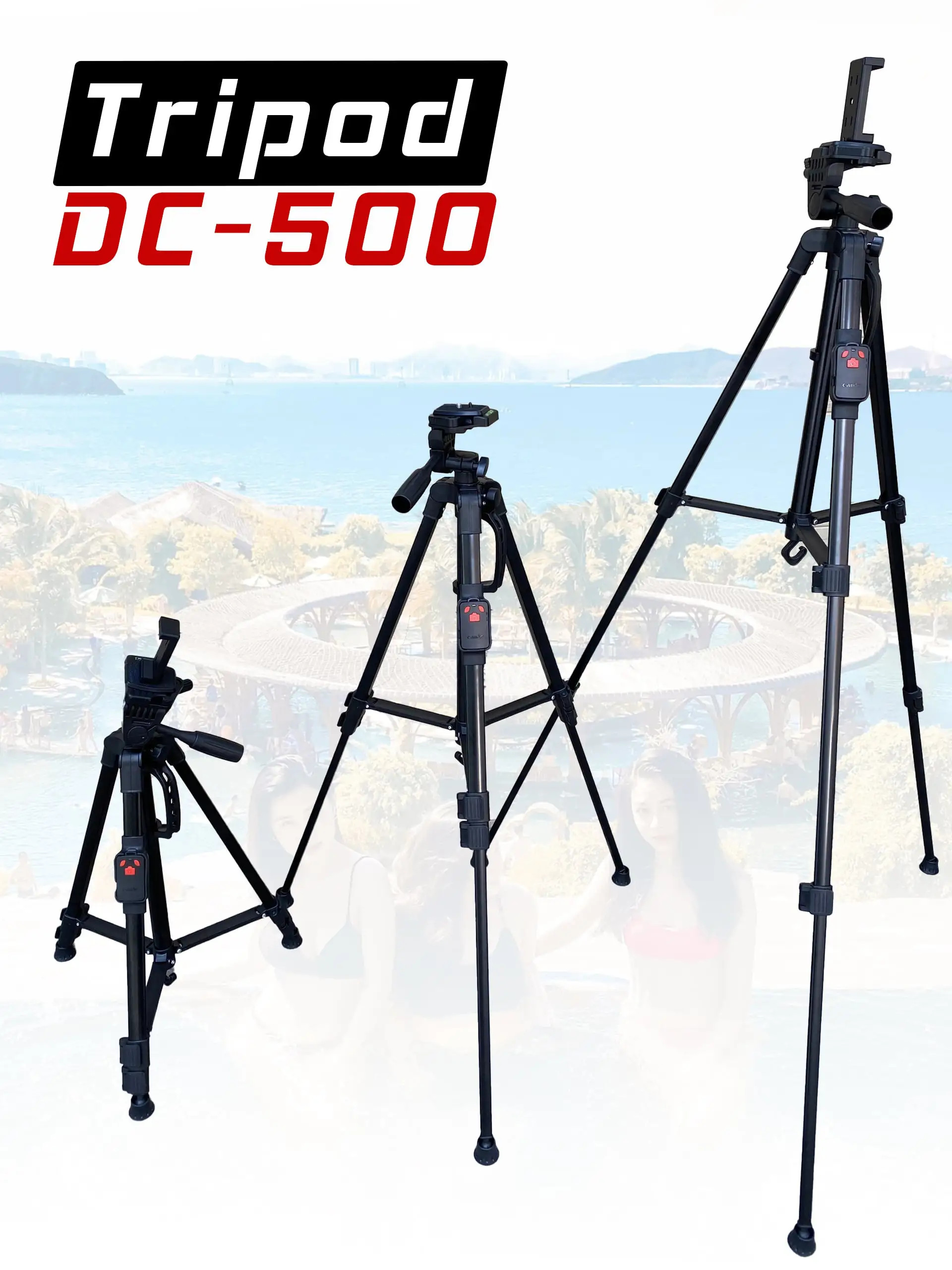 Gậy Tripod 3 Chân DC-500 Cho Máy Ảnh, Điện Thoại Vật Liệu Hợp Kim Cao Cấp