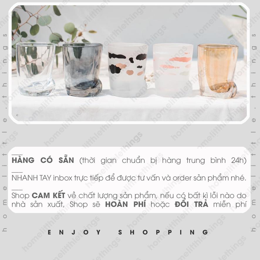 Ly, cốc thủy tinh uống nước hình chân mèo