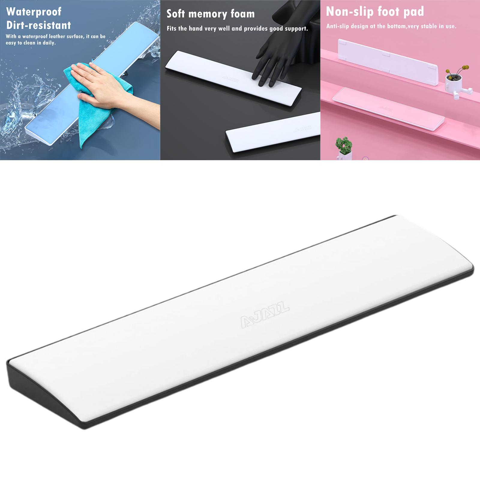 Keyboard wrist rest support pad mouse Foam 61Keys White