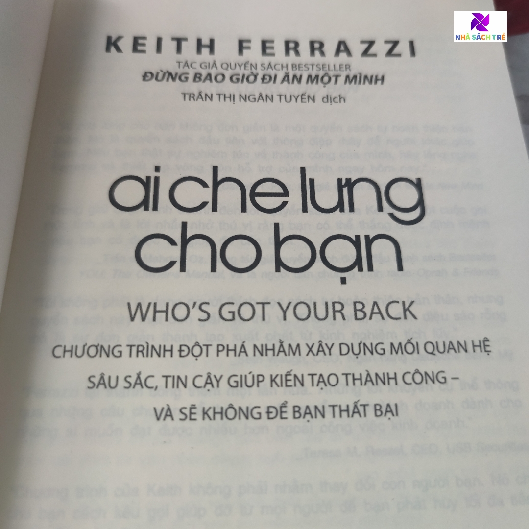 Ai Che Lưng Cho Bạn (Tái Bản 2017)