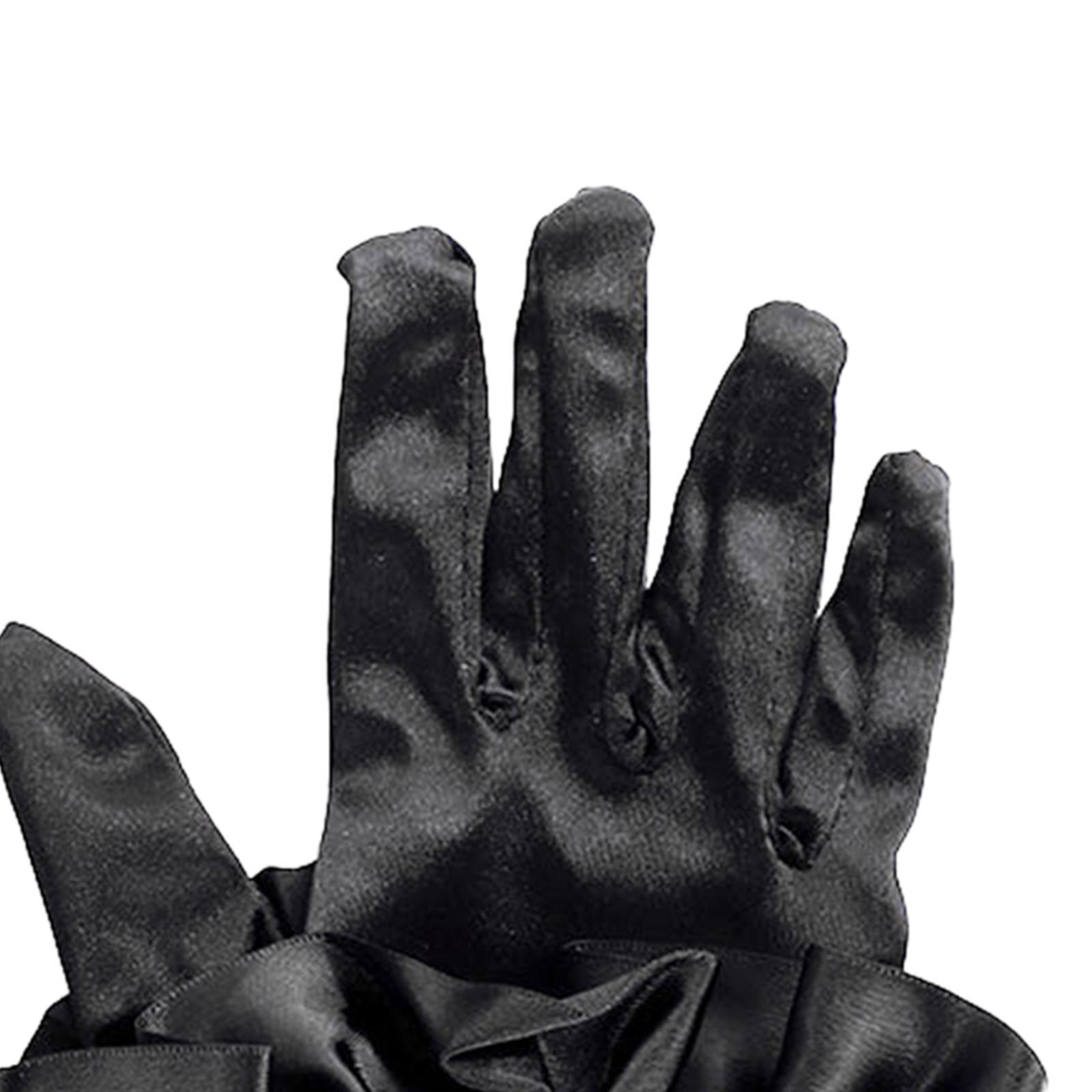 Halloween Gloves Elegant Black Cosplay for Themed Party Masquerade Holidays