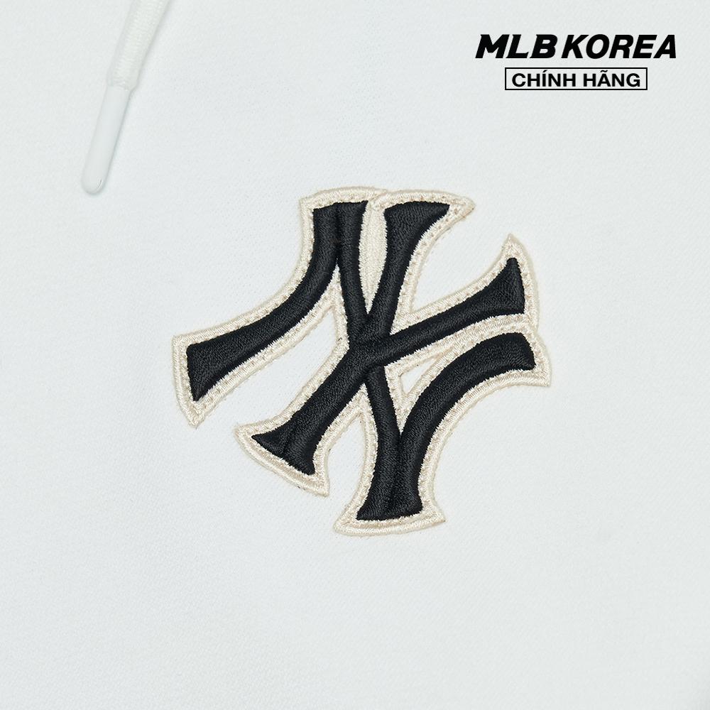 MLB - Áo hoodie tay dài phối mũ Checkerboard Big Logo Overfit 3AHDO0126-50WHS