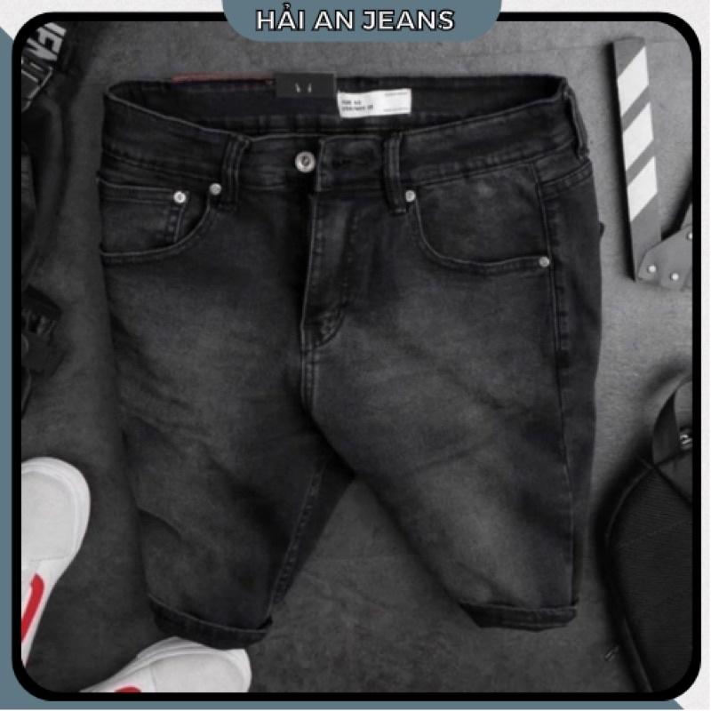 Size Quần short jean nam bigsize - siZe lớn cao cấp đen xám