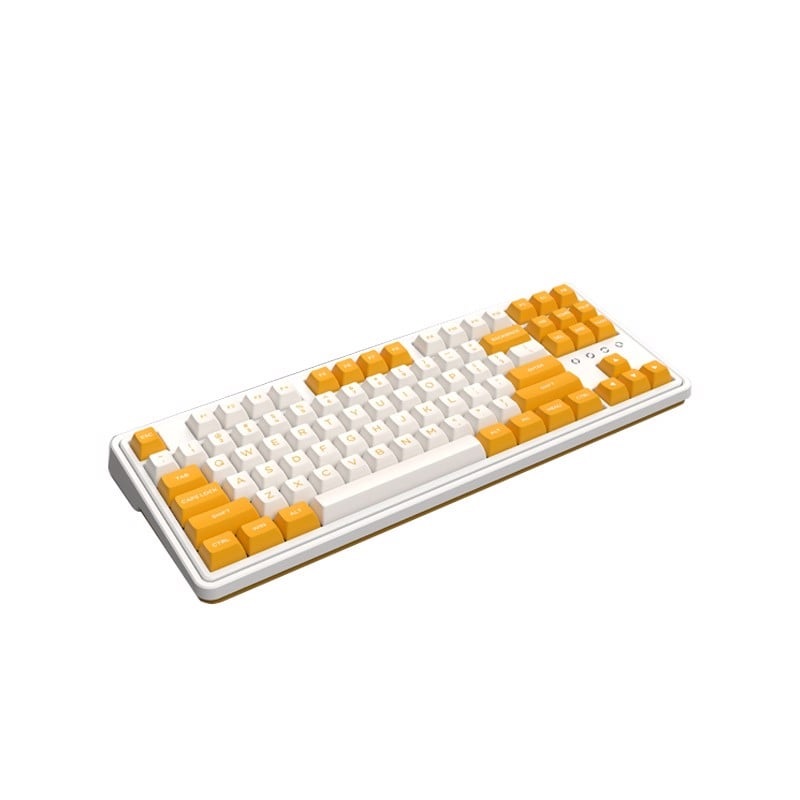 Bàn phím cơ FL-Esports CMK87SAM Banana Yellow White 3 Mode - Hàng chính hãng