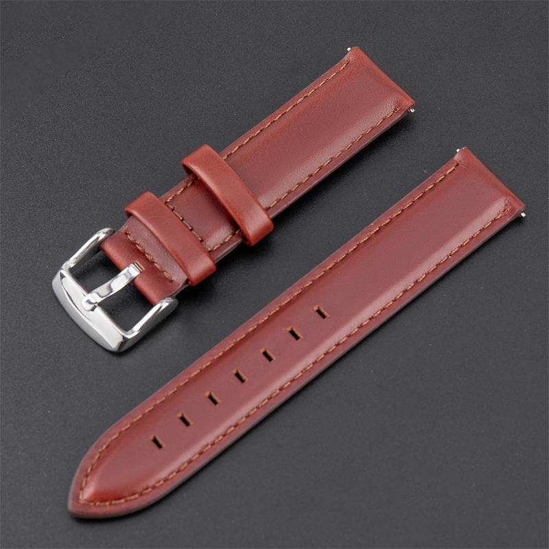 Dây đồng hồ da bò cao cấp chốt thông minh size 12 13 14 16 17 18 19 10 22mm - BO-50