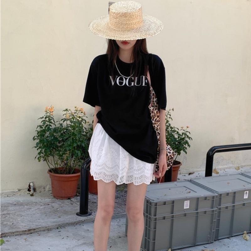 Áo phông nữ nam form rộng giấu quần unisex basic teen cổ tròn cotton oversize giá rẻ in style ulzzang VOGUE