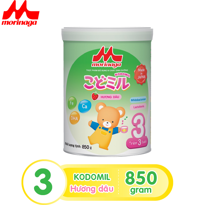 Combo 1 hộp Sữa Morinaga số 3 Kodomil 850g + Tặng 1 túi đeo cho bé  ( Mẫu ngẫu nhiên)