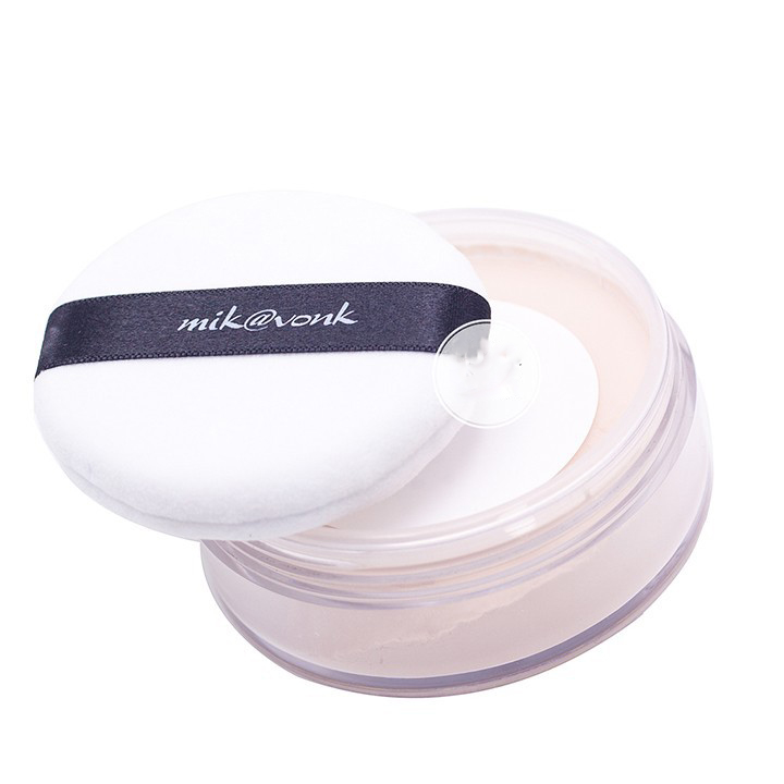 Phấn phủ bột kiềm dầu Mik@vonk Blooming Face Powder Hàn Quốc 30g NB19 # Natural Beige tặng kèm móc khoá