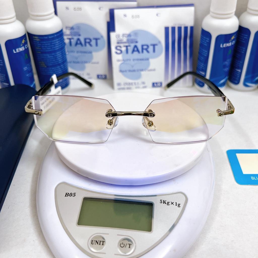 Kính lão thị viễn thị gọng khoa vát Kim cương chống as xanh giả râm cao cấp KVT12UNIQUI