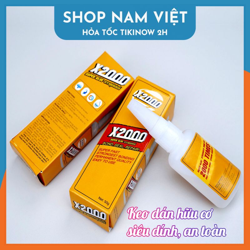 Keo dán siêu dính X2000 dán gỗ, sắt, sứ, kim loại đa năng