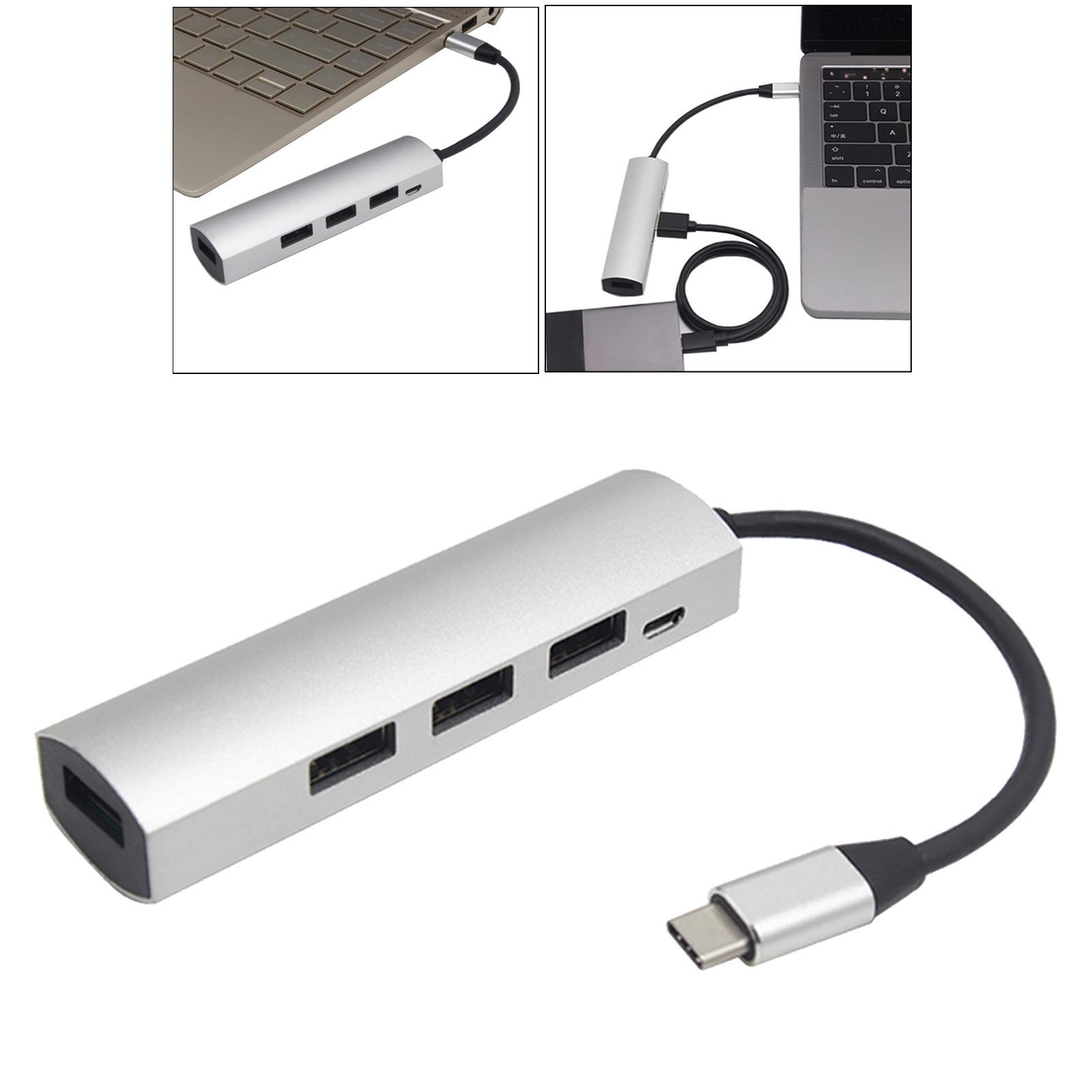 USB Type-C Hub Connectors USB 3.0 2.0 Adapter Cable for MacBook Black
