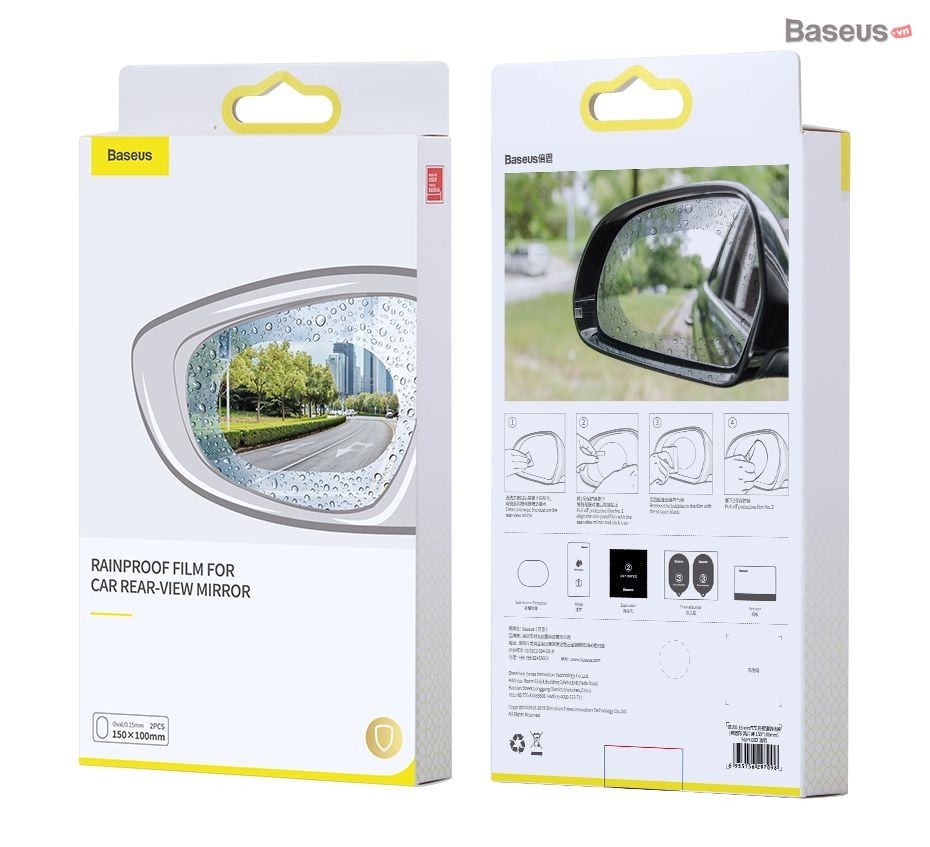 Film dán Nano chống nước mưa Baseus Rainproof Film 0.15mm dùng cho kính hậu xe ô tô SGFY-C- Hàng chính hãng