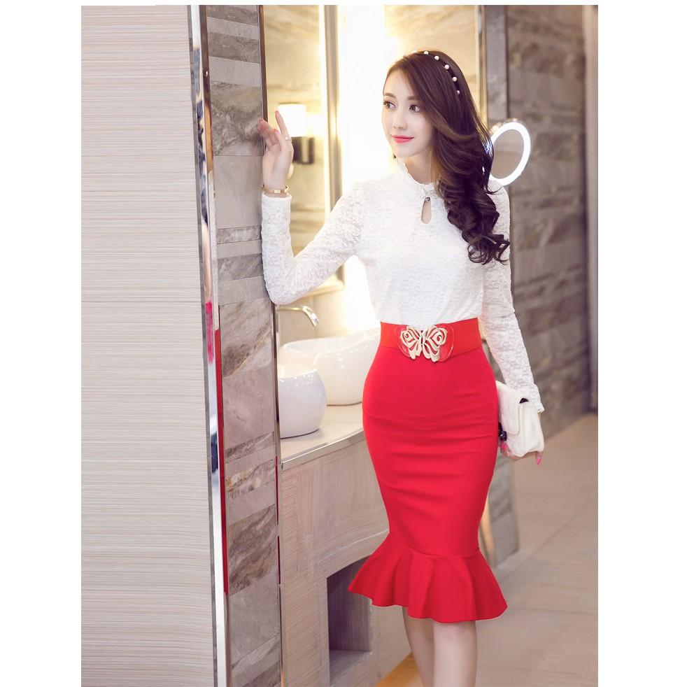 Chân váy công sở váy đuôi cá bigsize CRDCV21 màu đen dài 70cm