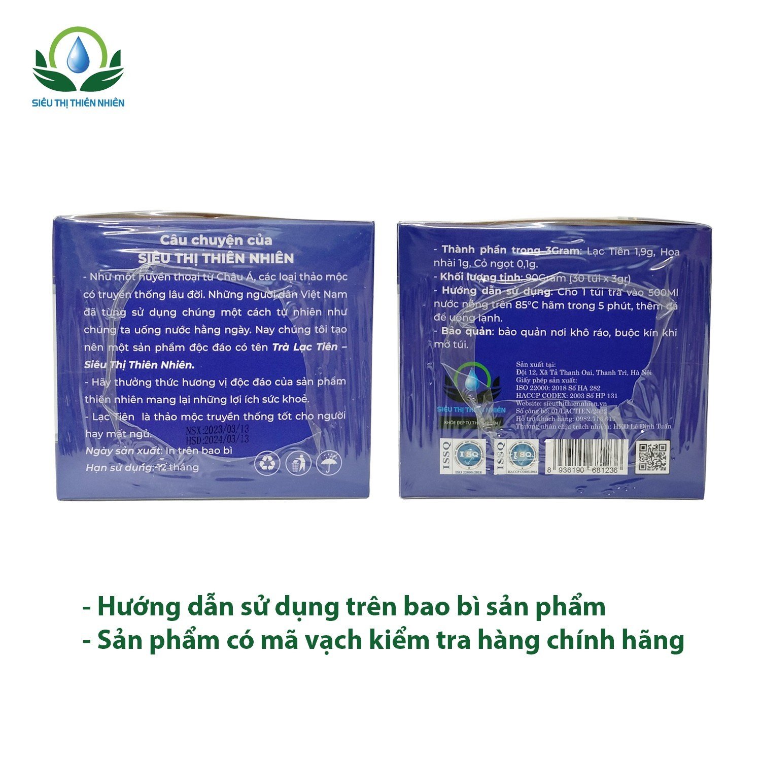 Trà Lạc Tiên hộp 30 Túi Lọc x 3Gram giúp ngủ ngon, bổ máu, giảm choáng đầu của Siêu Thị Thiên Nhiên