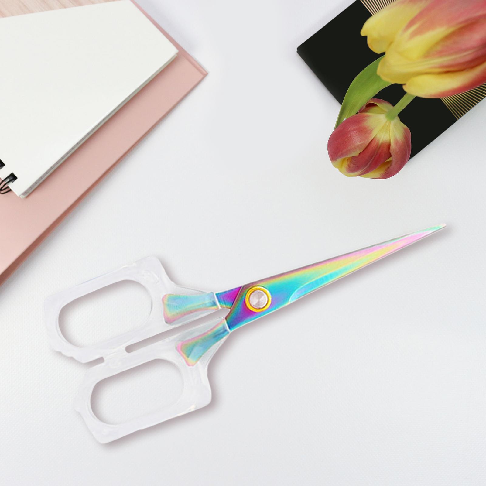 Fashion Office Scissors Household Scissors All Purpose Sewing Scissors Clear Handle Cutter Craft  Office Scissors Multipurpose for Home