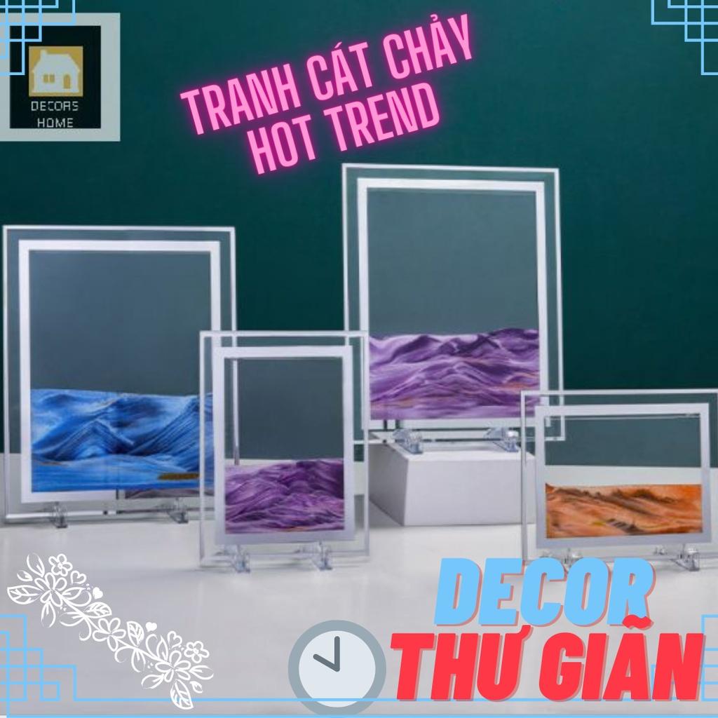 Tranh cát chảy 3D tạo hình nghệ thuật. Trang trí decor bàn làm việc CỠ LỚN