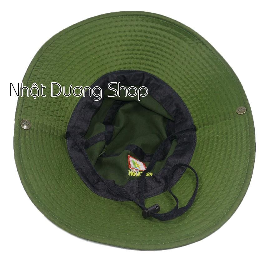 Nón tai bèo nam Việt Nam vành rộng chống nắng, có nút bấm - Xanh rêu thích hợp cho ace làm ngoài trời nha