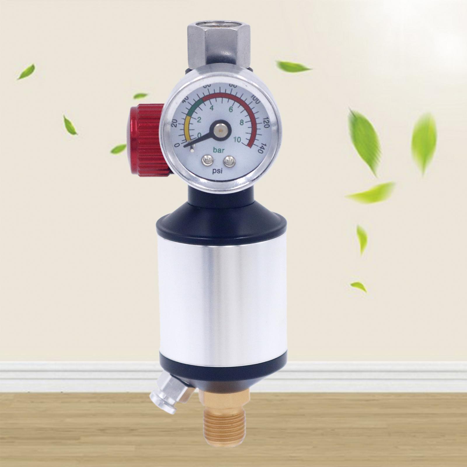 3 Pieces Spray Gun Regulator Gauge with Air Filter Oil Water Separator Tool