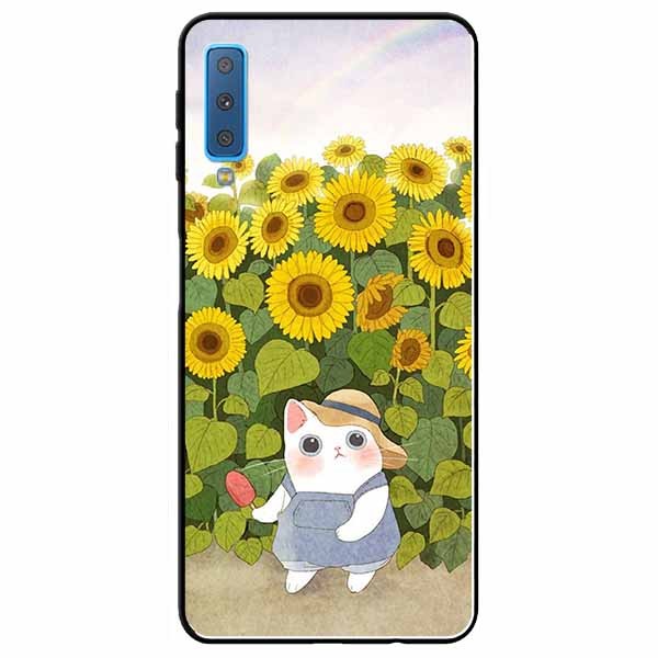 Ốp lưng dành cho Samsung A7 2018 mẫu Mèo Mập Hướng Dương