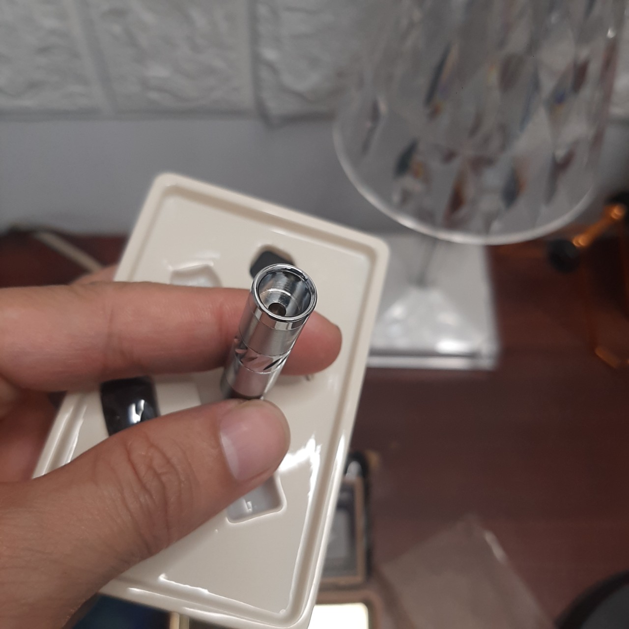 Tẩu thuốc cao cấp ZB-065 kim loại không gỉ cao cấp kèm hộp đựng thuốc sợi hoặc 10 điếu (màu ngẫu nhiên)