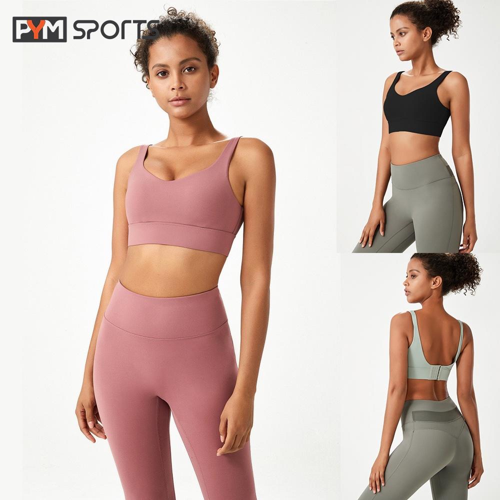 Áo bra tập Yoga - Gym PYMSPORT - PYMBR023 cài sau lưng, mút may cố định chất thun lạnh co giãn tốt nâng đỡ ngực