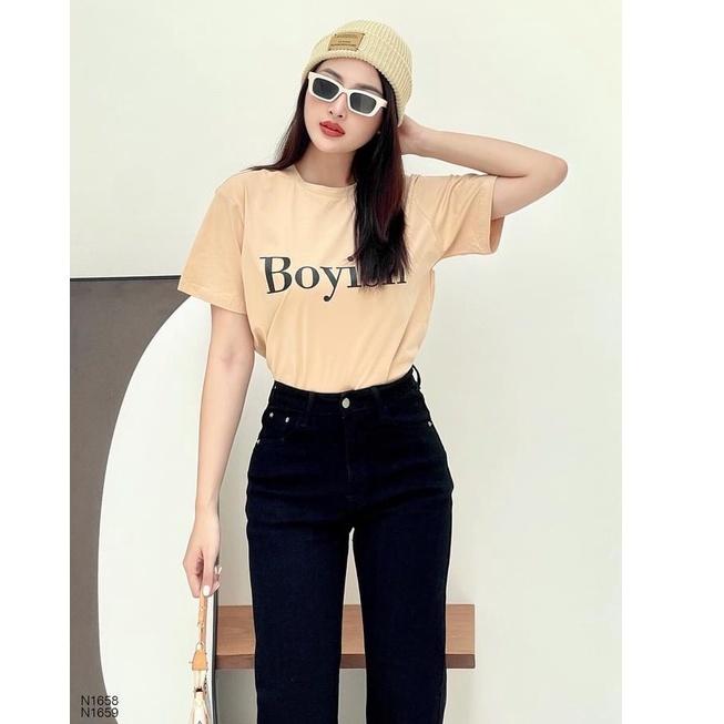 Quần jean ống suông (đen, trắng) HDSHOP lưng cao dáng dài, quần bò nữ ống rộng cạp cao