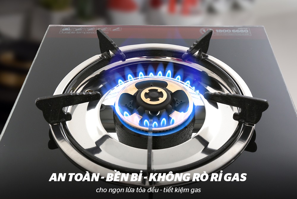 Bếp Gas Dương Đơn Mặt Kính Sunhouse SHB212KG - Hàng chính hãng