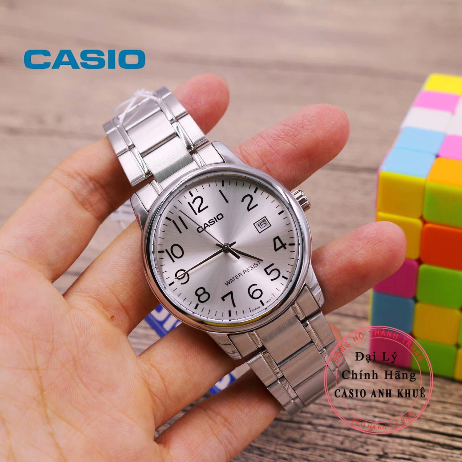 Đồng Hồ Nam Dây Thép Không Gỉ Casio STANDARD MTP-V002D-7B