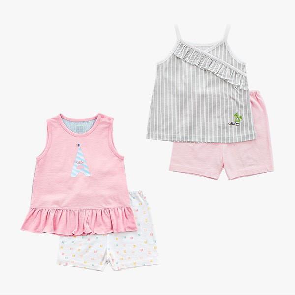 Bộ cotton giấy bé gái xuất Hàn