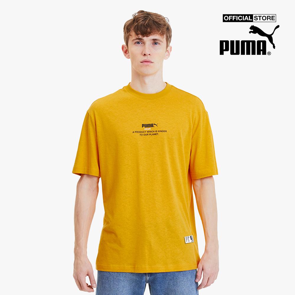 PUMA - Áo thun thể thao nam cổ tròn tay ngắn Hemp 596620-25