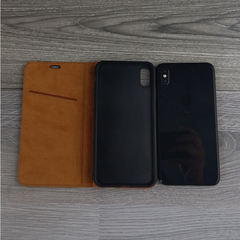 Bao Da dành cho Iphone Xs Max Da Bò