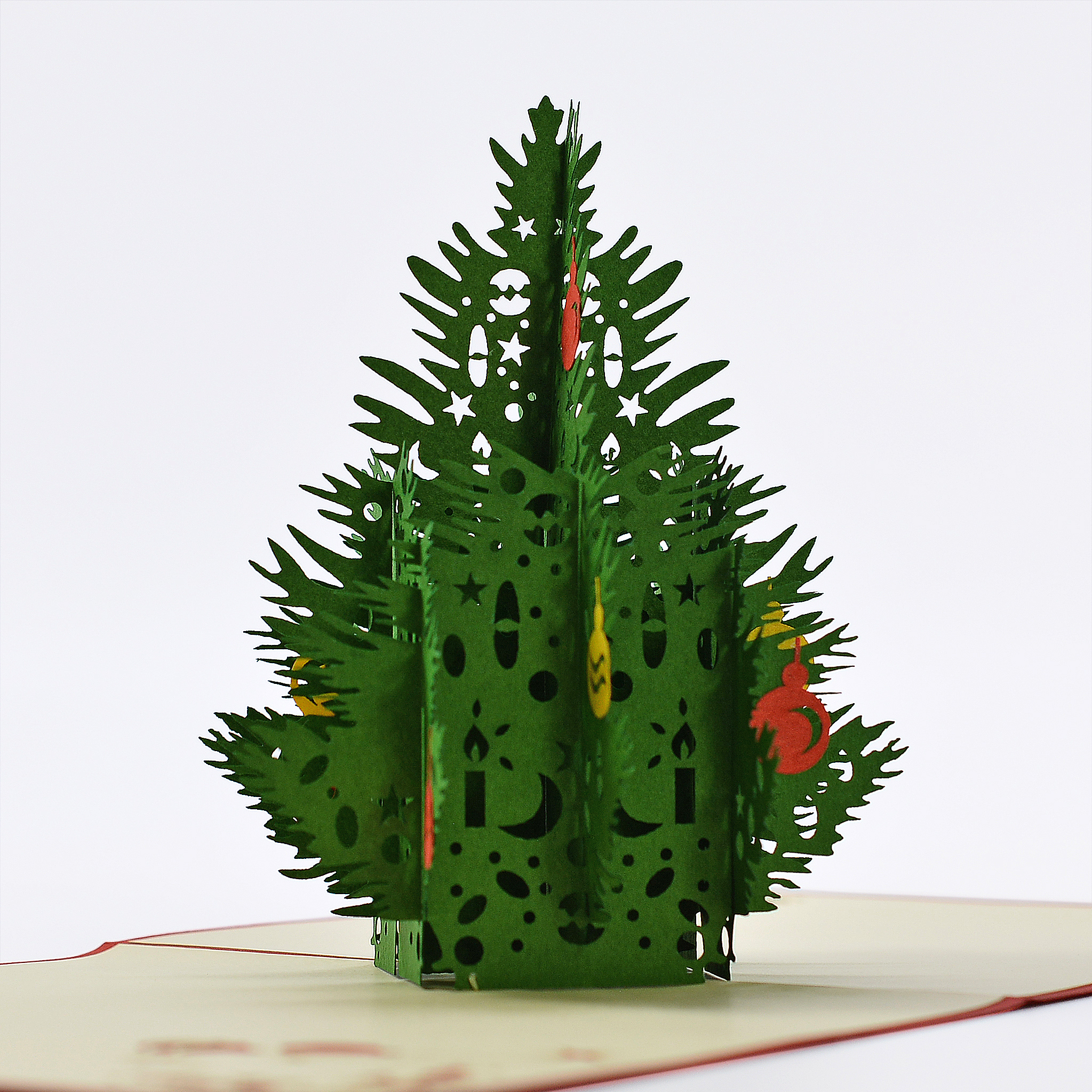 Thiệp nổi 3D handmade Cây thông trong ngày Giáng Sinh- Christmas tree size 15x15cm CN015